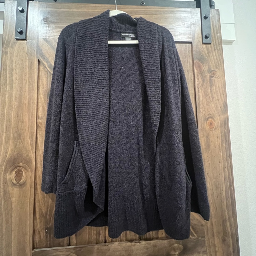 Barefoot Dreams CozyChic Dark Knit Cardigan